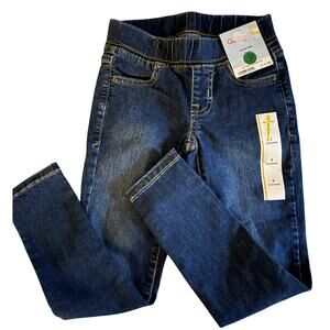 Cat & Jack Girl's Ultimate Stretch Jeggings Jeans Dark Vintage Blue - Size 5